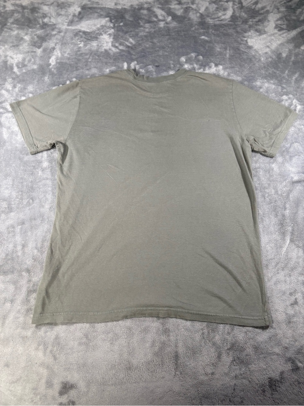 The North Face Men's Light Gray Tee with Blue Logo Patch - Picture 4 of 5